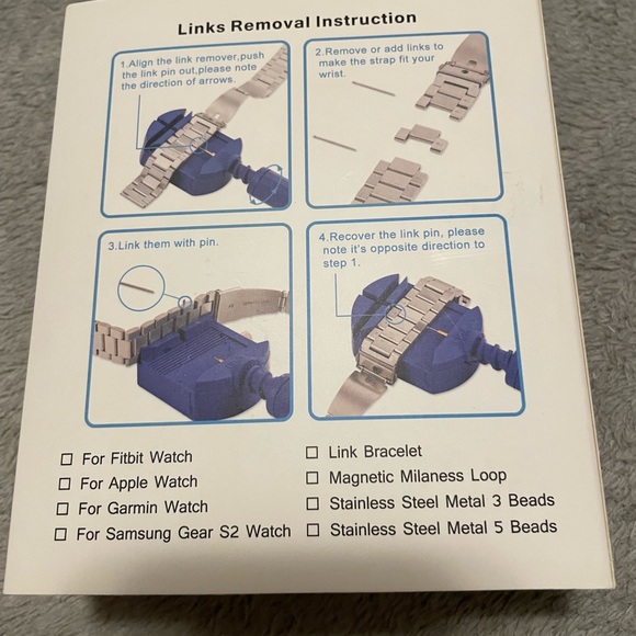 Never used smart watch metal band - Picture 4 of 6